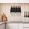 Black Iron Wall-Mounted Wine Rack for 5–6 Bottles and Glasses – Space Saving